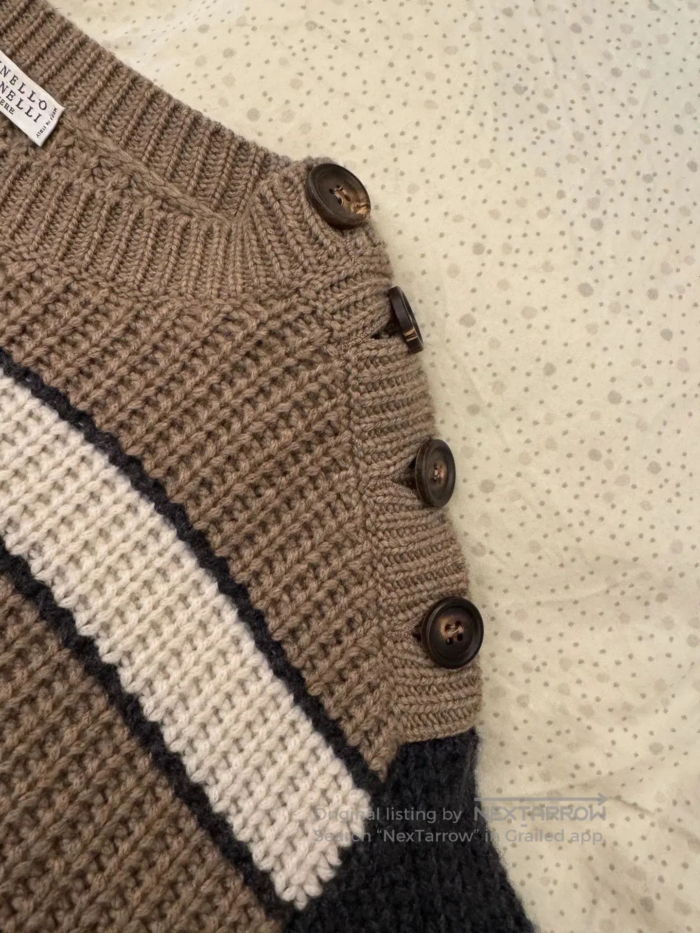 Brunello Cucinelli Brunello Cucinelli Striped Cashmere Sweater. Size US XS / EU 42 / 0 - 6 Thumbnail