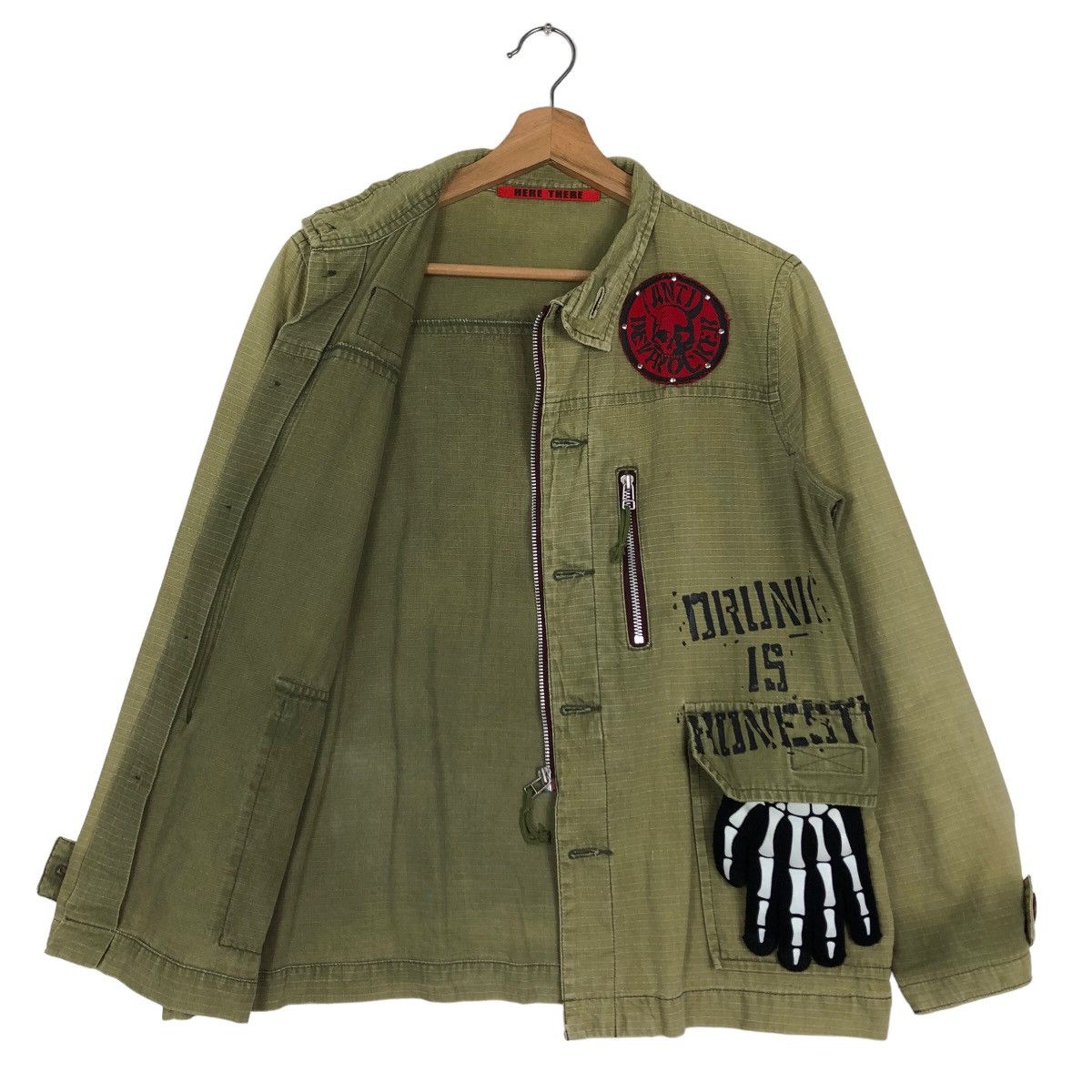 Japanese Brand 🔥Here There Chore Jacket Punk Design Distressed Style Size US M / EU 48-50 / 2 - 9 Thumbnail