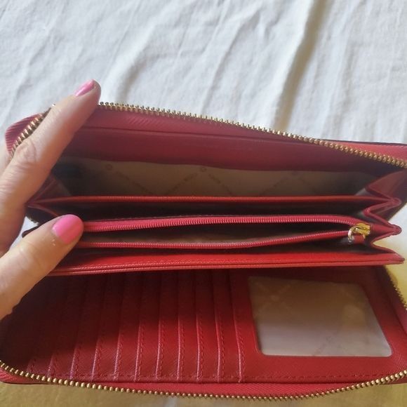 Michael Kors Michael Kors Red Zip Wallet Size ONE SIZE - 6 Thumbnail