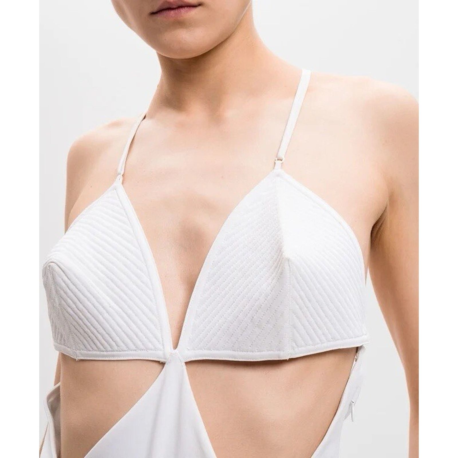 Jean Paul Gaultier Jean Paul Gaultier White bodySuit With Curly Cutouts Women’s Size ONE SIZE - 5 Thumbnail