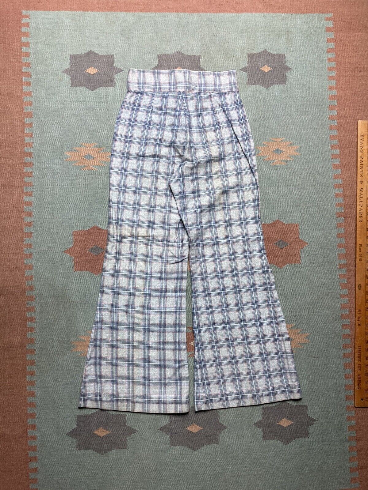 Vintage VTG 70s elephant bell bottoms flare pants disco hippie 28x30 Size US 28 / EU 44 - 7 Thumbnail