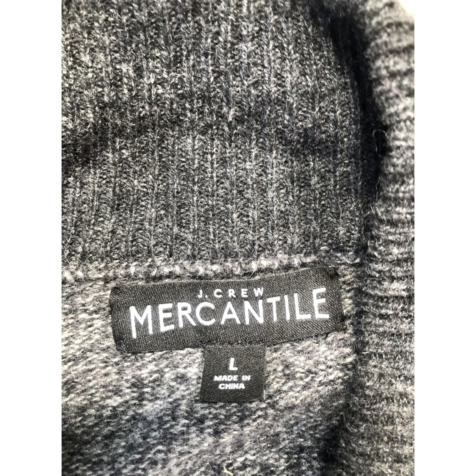 J.Crew J.Crew Mercantile Cardigan Sweater Mens Large Gray Lambswool Button Front Knit Size US L / EU 52-54 / 3 - 7 Thumbnail