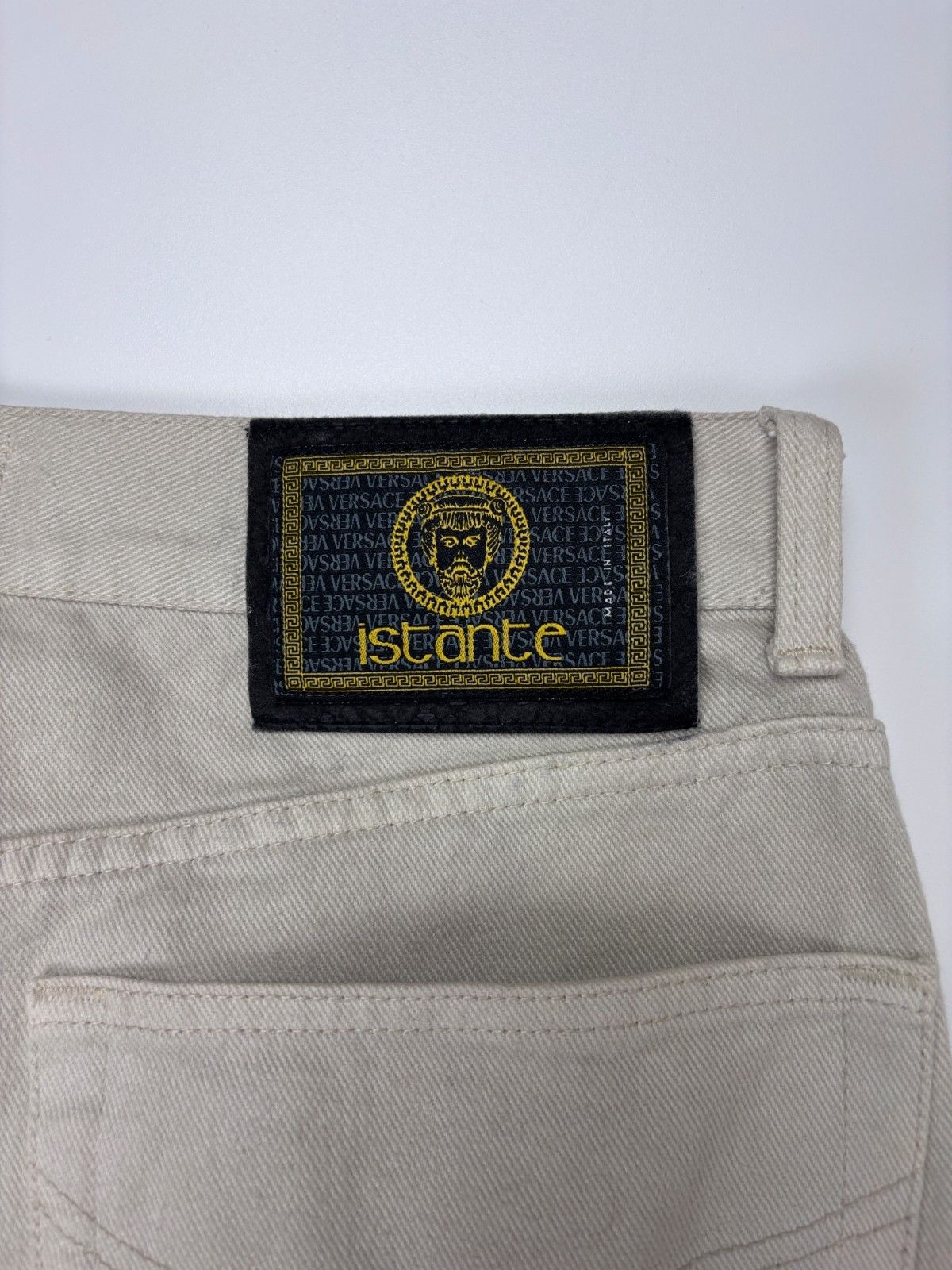 Versace Vintage Versace Istante Jeans White Mens Size 34x32 Size US 34 / EU 50 - 12 Thumbnail
