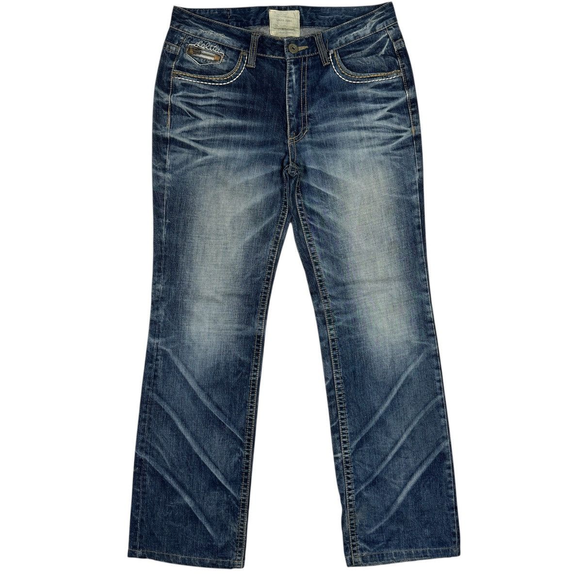 If Six Was Nine Distressed - 2000s Lolita Washed Blue Jeans Size US 36 / EU 52 - 1 Thumbnail