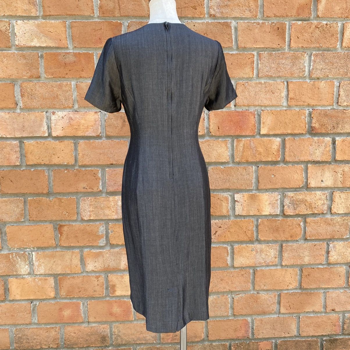 Zucca ZUCCA Dark Denim V-Neck Dress Size M / US 6-8 / IT 42-44 - 21 Thumbnail