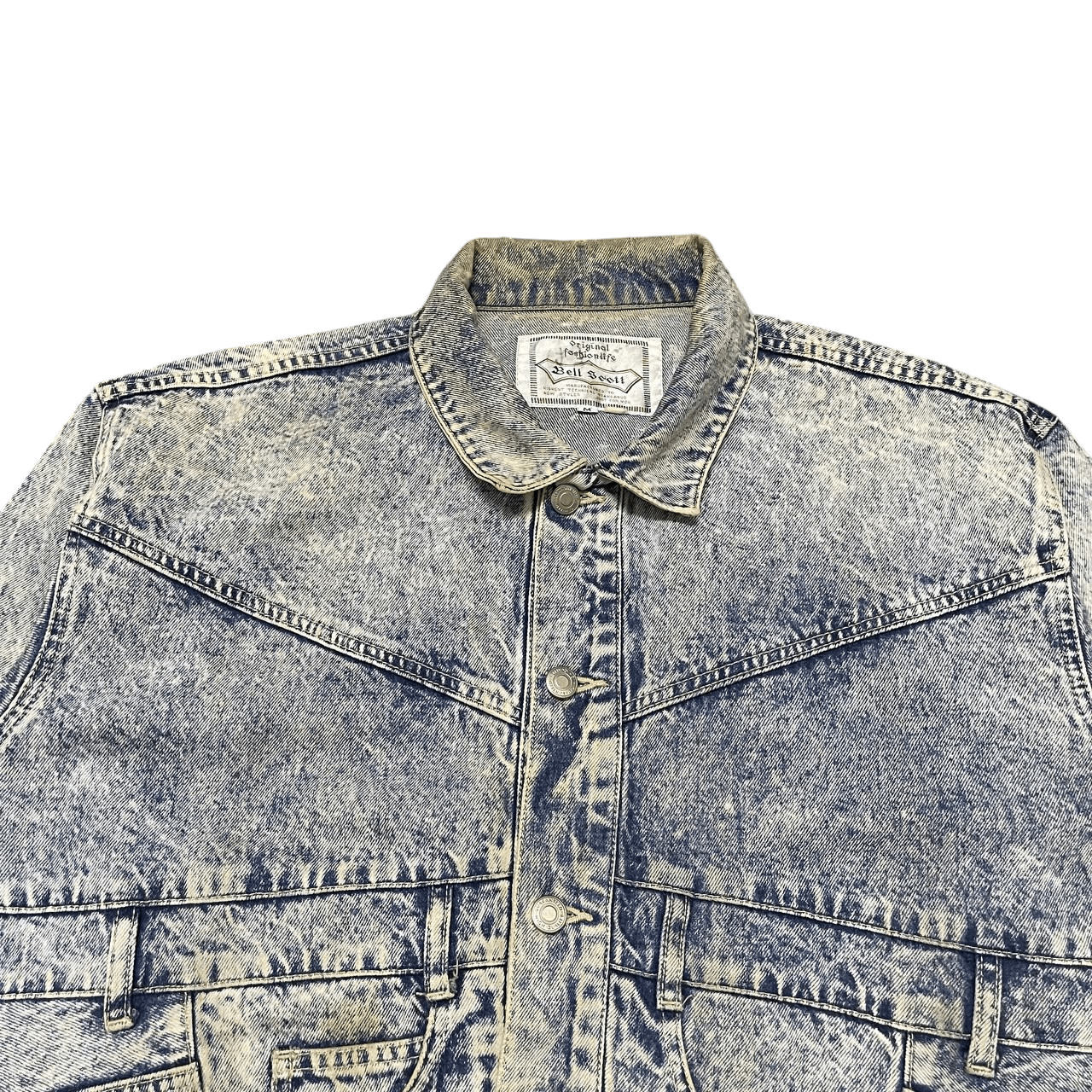 Japanese Brand Vintage Bell Scott Multi Pocket Denim Jacket Size US M / EU 48-50 / 2 - 2 Thumbnail
