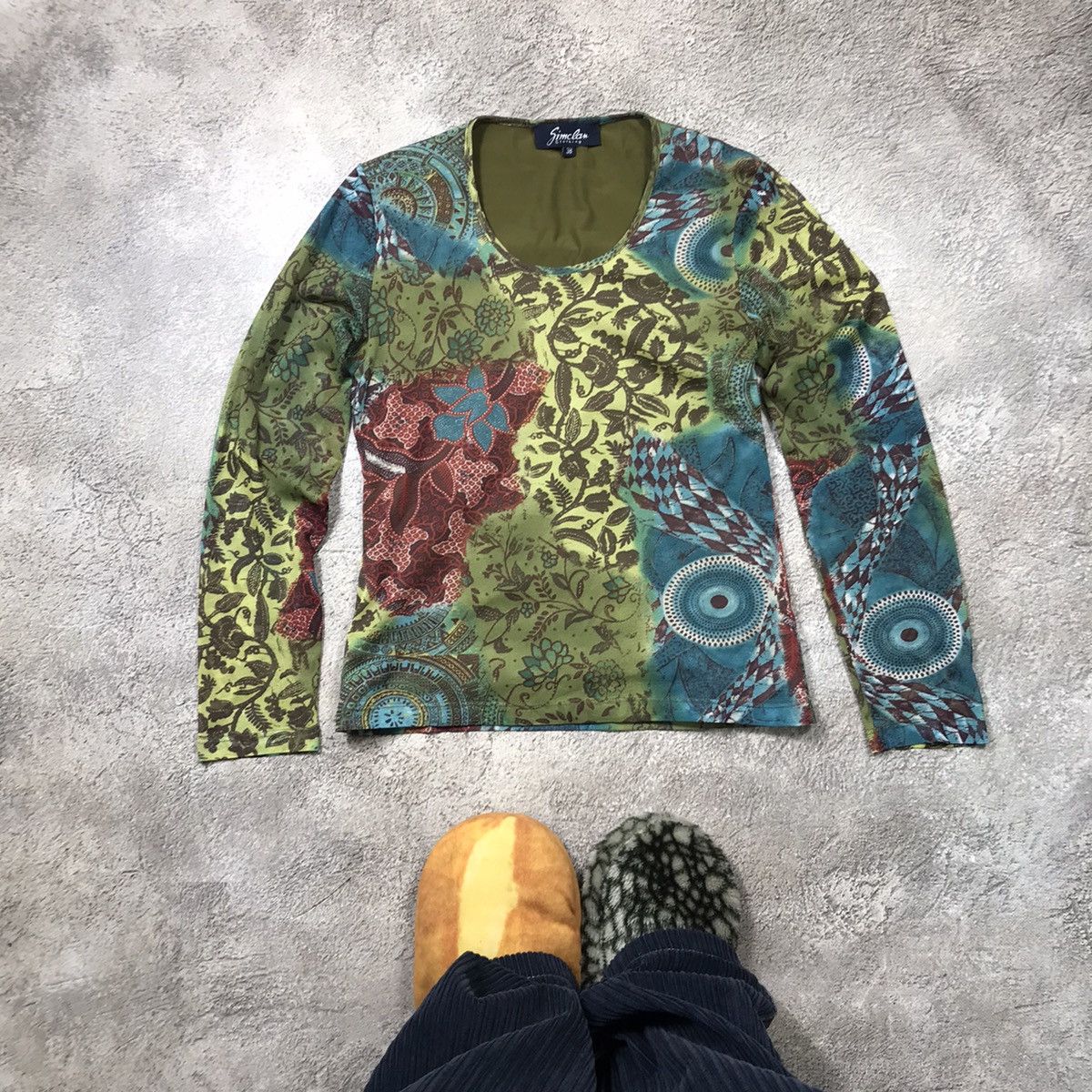 Vintage Vintage Y2K Avant Garde All Over Print Blouse Japanese Stree Size M / US 6-8 / IT 42-44 - 1 Thumbnail