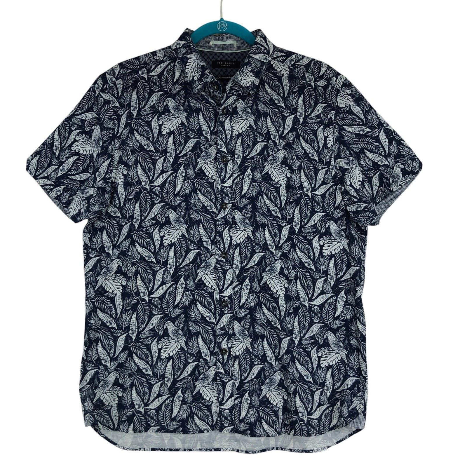 Ted Baker Ted Baker Shirt L Toucan Leaf Resort Short Sleeve Button Up Size US L / EU 52-54 / 3 - 1 Thumbnail