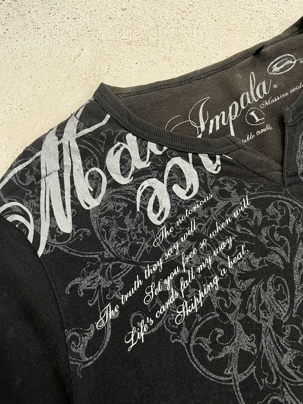 Japanese Brand Faded Vintage Y2K Impala Wording Half Century Life Size US L / EU 52-54 / 3 - 7 Thumbnail