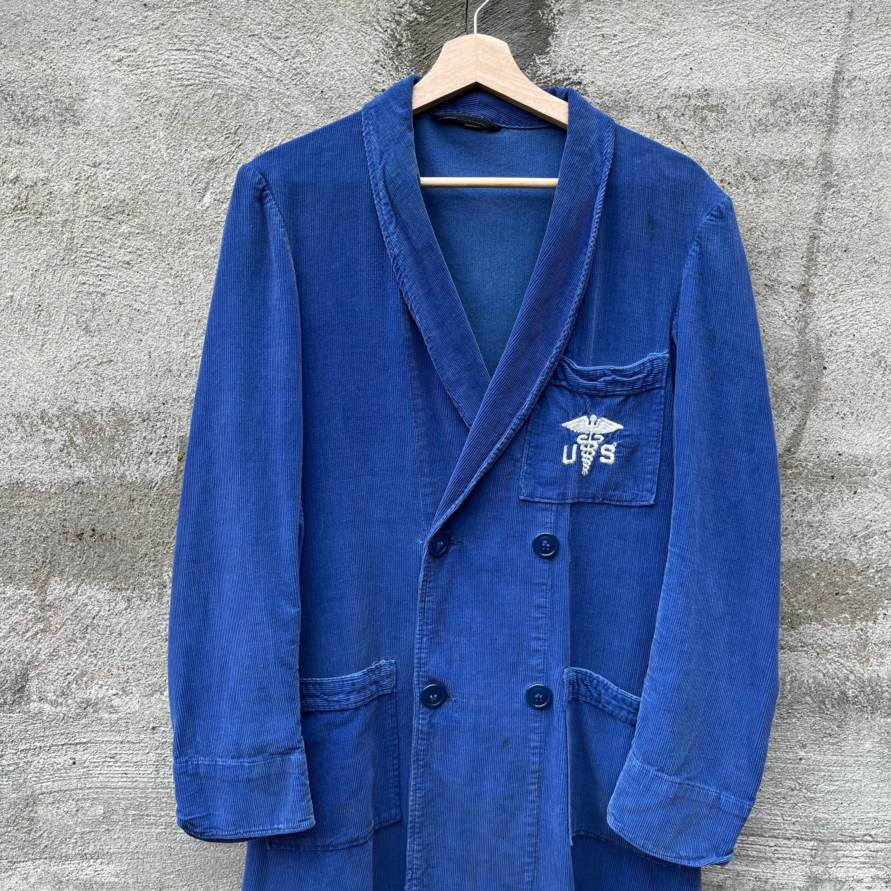 Vintage 50's US Military Convalescent Corduroy Medical Robe Size US M / EU 48-50 / 2 - 2 Thumbnail