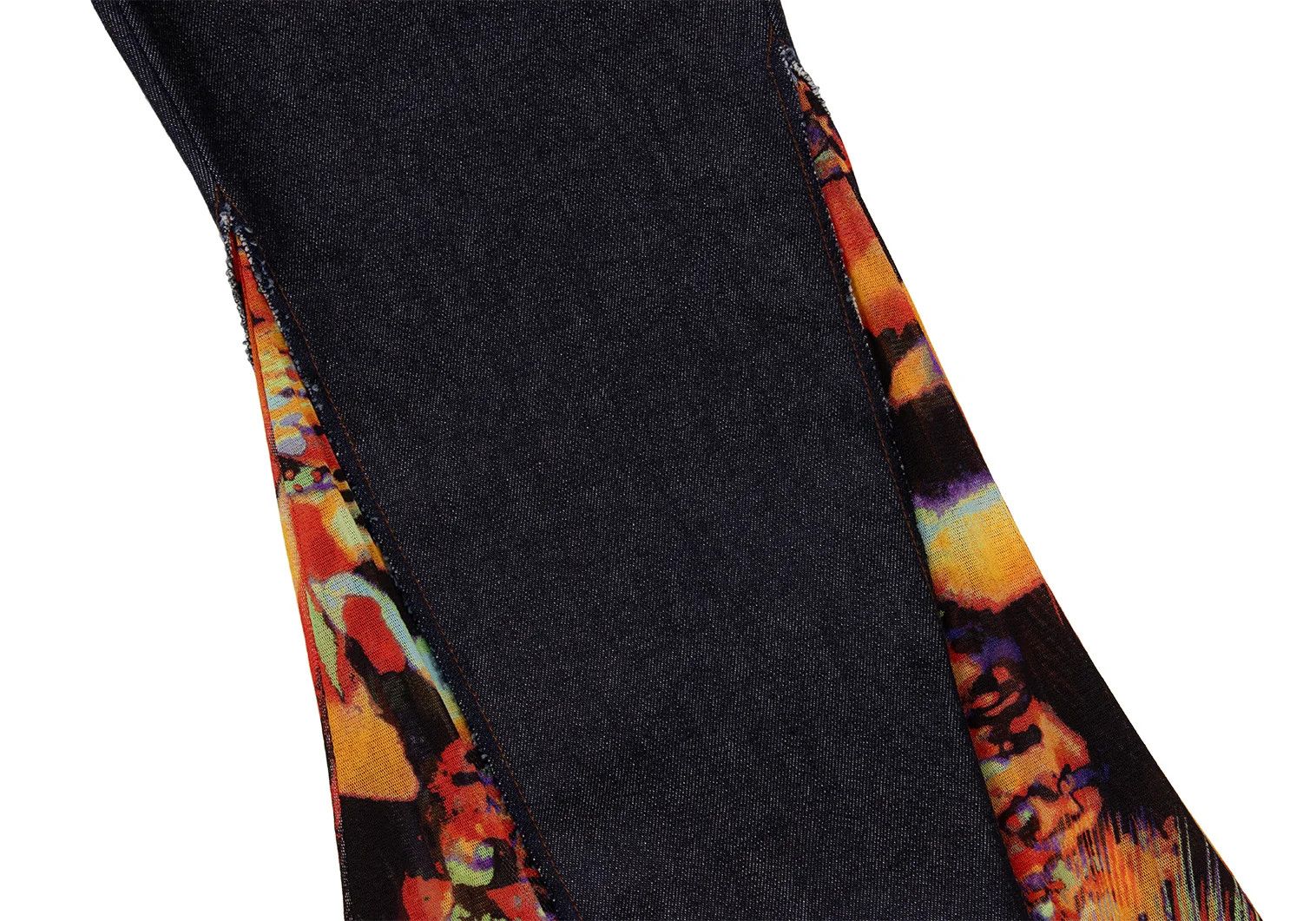 Jean Paul Gaultier Psychedelic Pattern Power Net Flare Denim Pants Blue 46 Size US 30 / EU 46 - 7 Thumbnail