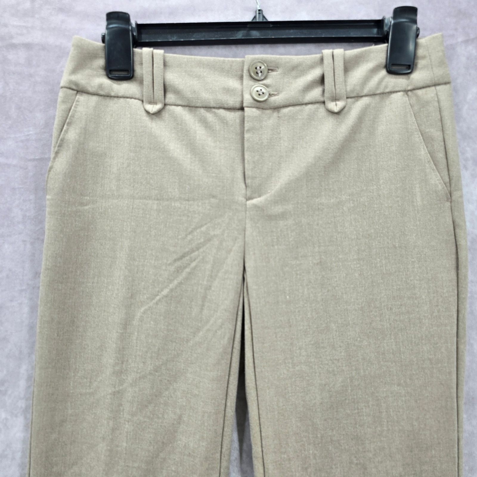 Other Daisy Fuentes Petites Tan Khaki Wide Leg Pants Size 0P Size 25" / US 0 / IT 36 - 3 Thumbnail
