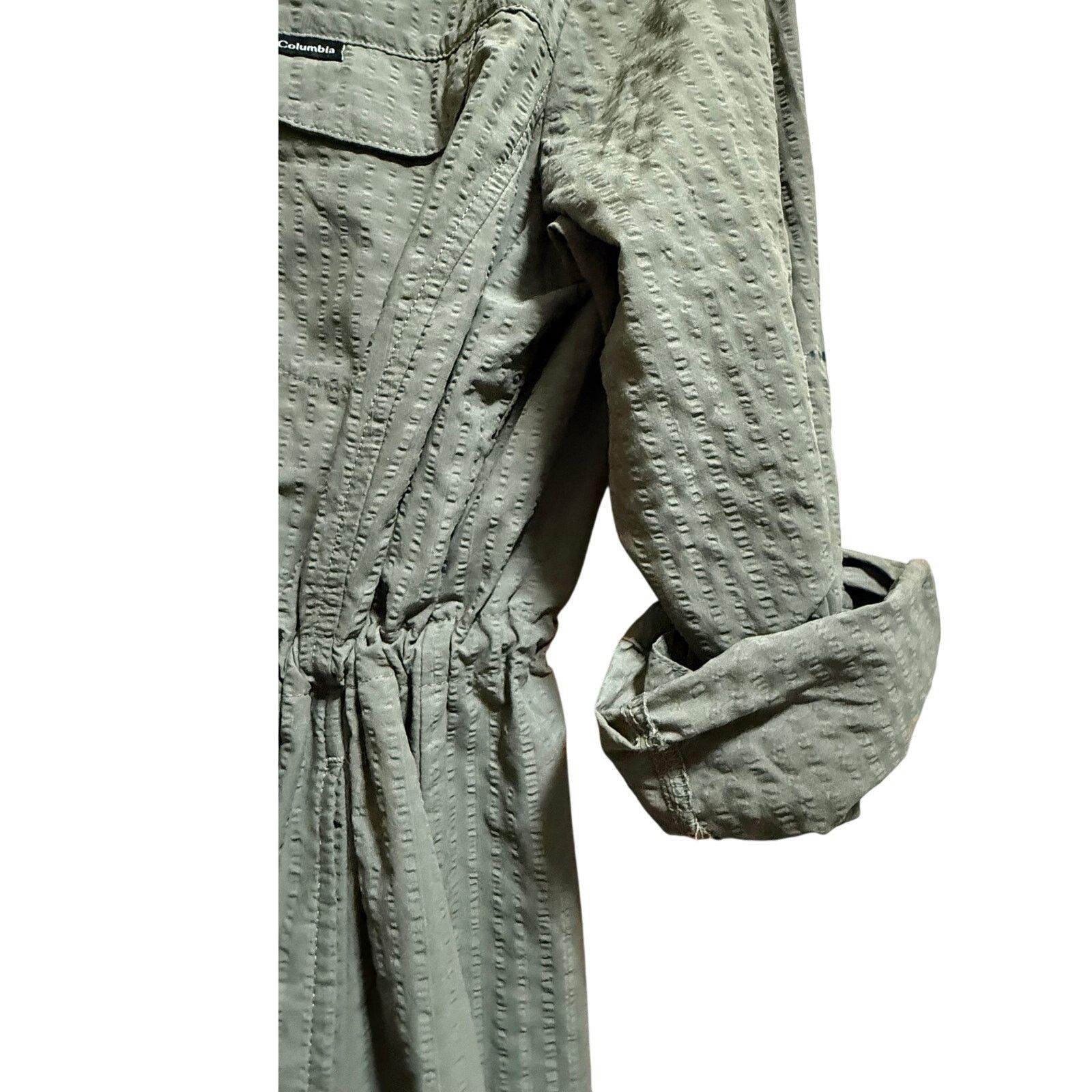 Columbia Columbia Sportswear Green Cinch Waist Shirt Dress - Small Size S / US 4 / IT 40 - 5 Thumbnail