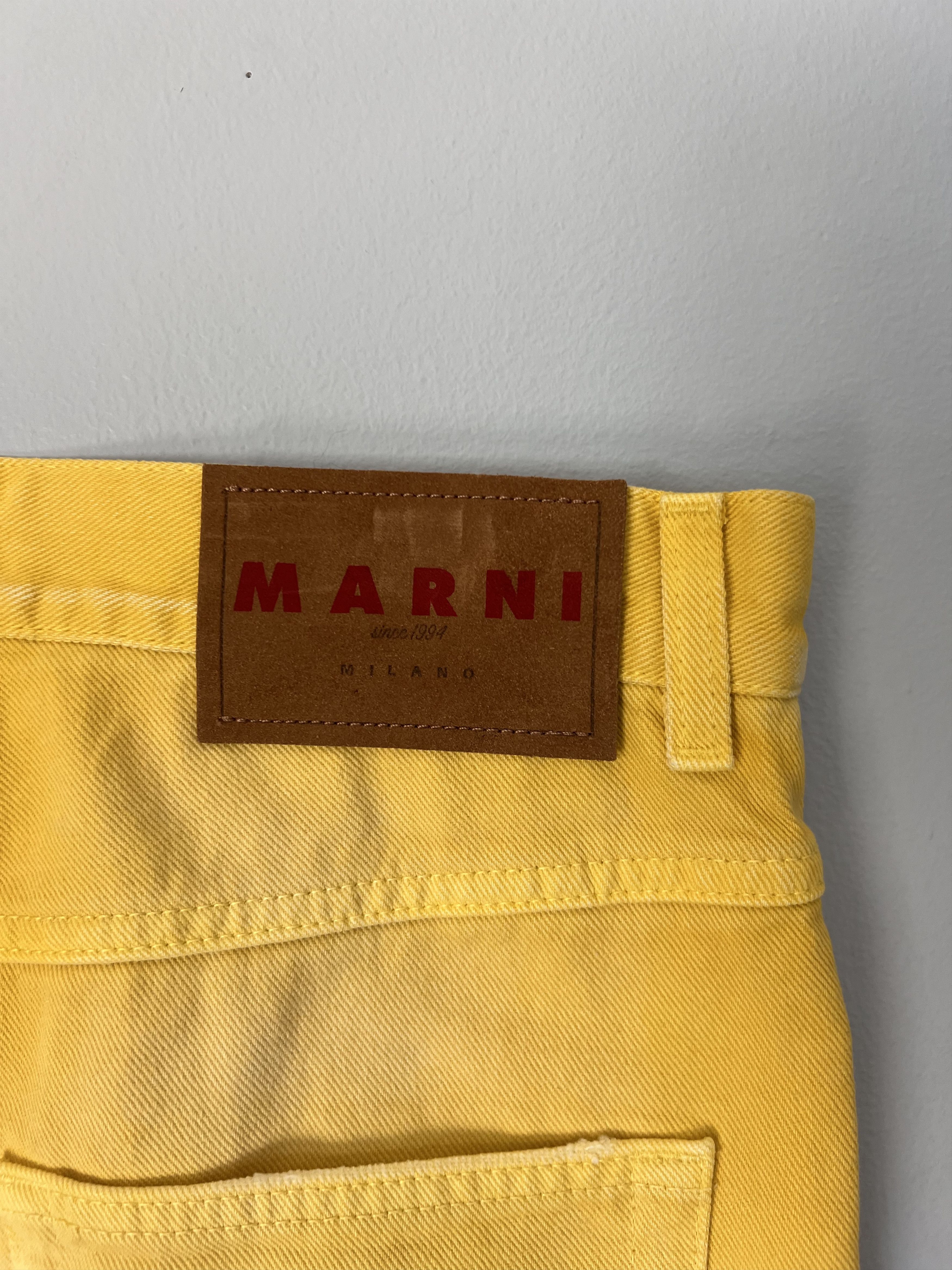 Marni Marni Mixed Knit Denim Pants in Maize Yellow Size US 34 / EU 50 - 9 Thumbnail