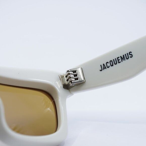 Jacquemus Jacquemus SALON JAC/62 C3 Sunglasses White Rectangle Frame Size ONE SIZE - 8 Thumbnail