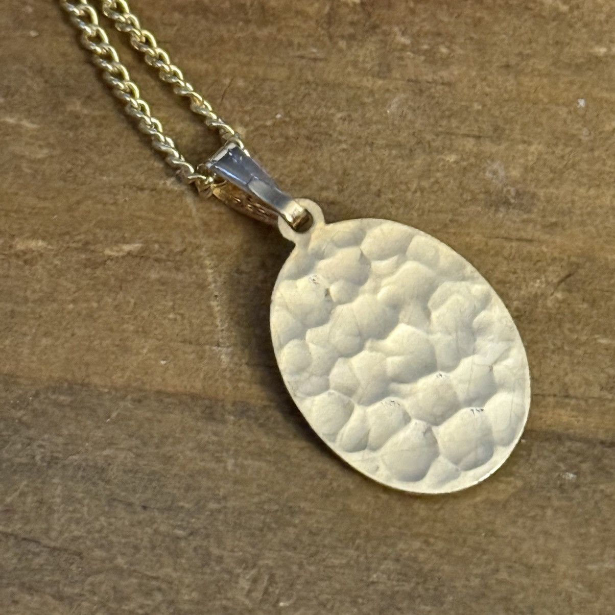 Vintage Vintage gold hammered disc & MOP necklace and earrings set Size ONE SIZE - 6 Thumbnail