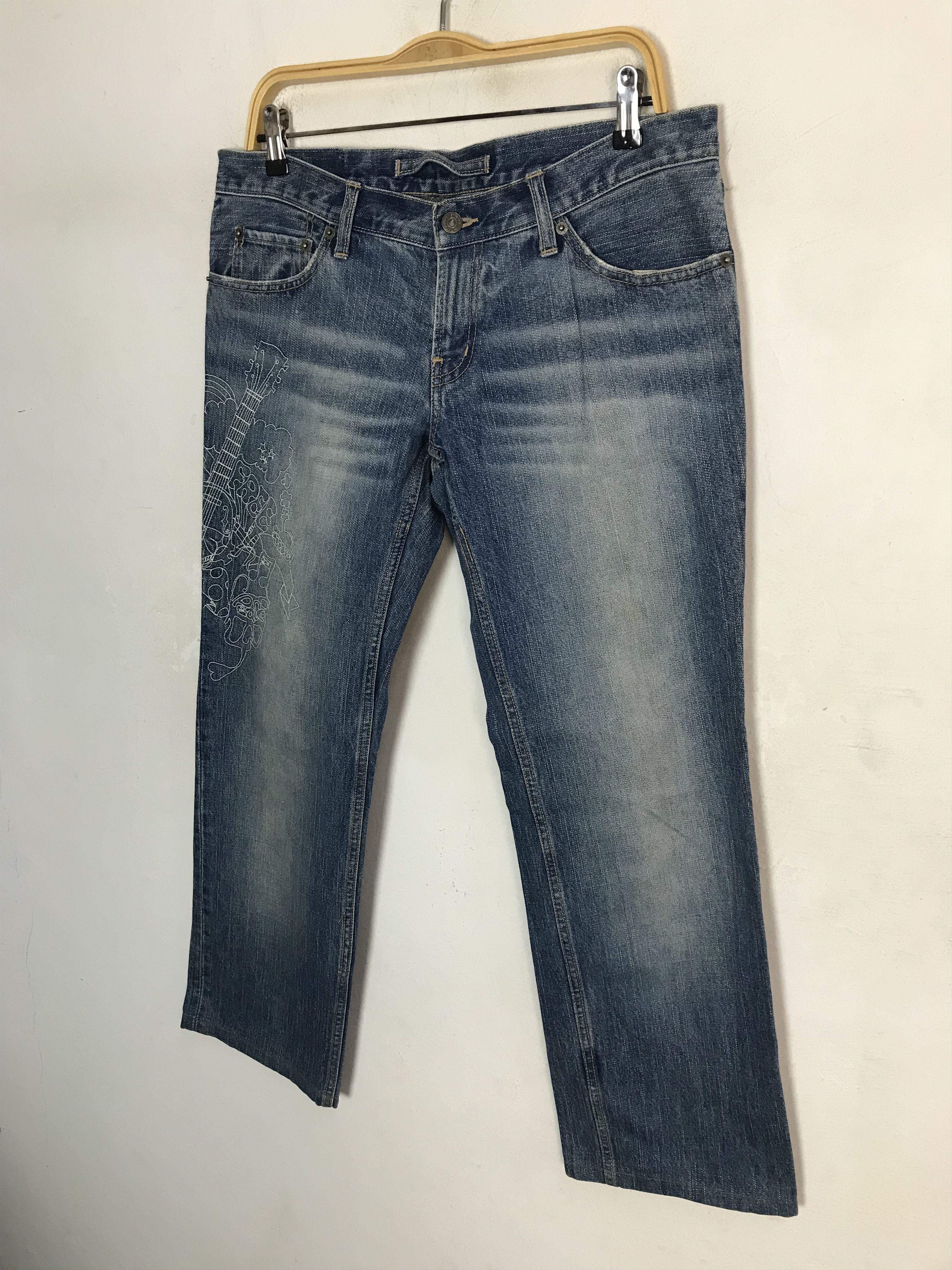 PPFM Hype PPFM Light Faded Indigo Denim Jeans Straight Cut Size US 34 / EU 50 - 4 Thumbnail
