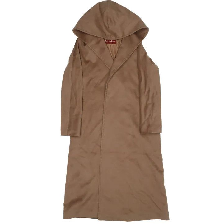Max Mara Maxmara Cozy Beige Hooded Long Sleeve Jacket 0079 Size M / US 6-8 / IT 42-44 - 1 Thumbnail
