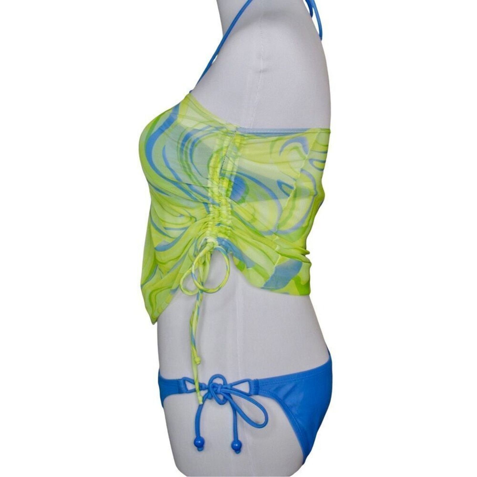 Other Sexy Mesh Tube Top Swim Coverup XS Ruched See-Through Size XS / US 0-2 / IT 36-38 - 2 Thumbnail