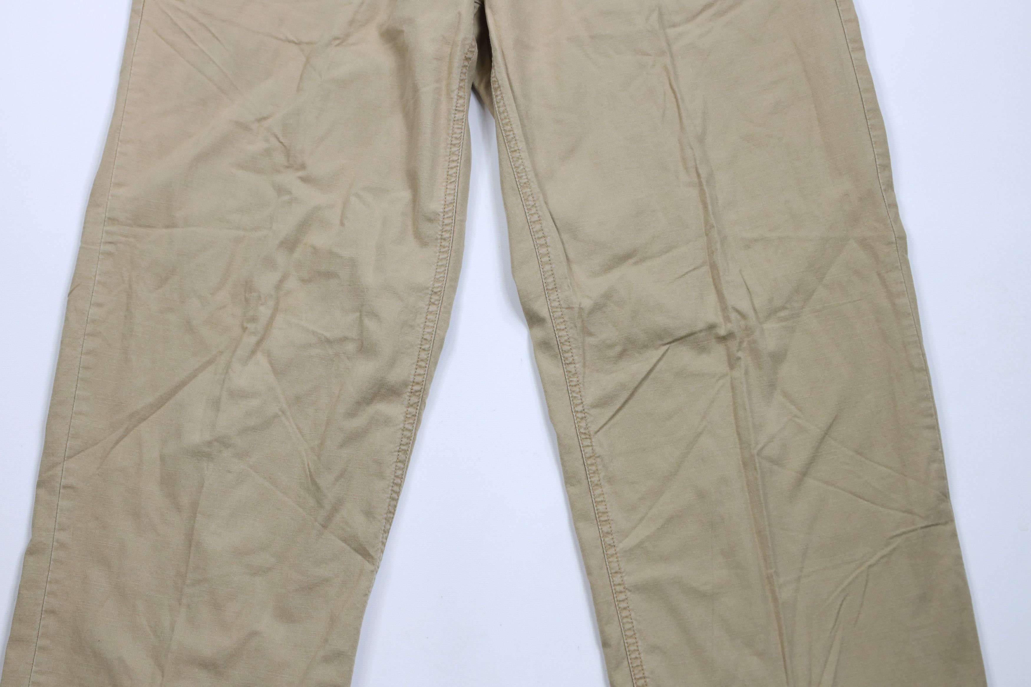 Gap × Vintage Vintage 90s Y2K Gap Chamois Cloth Lined Wide Leg Pants Beige Size US 34 / EU 50 - 3 Thumbnail