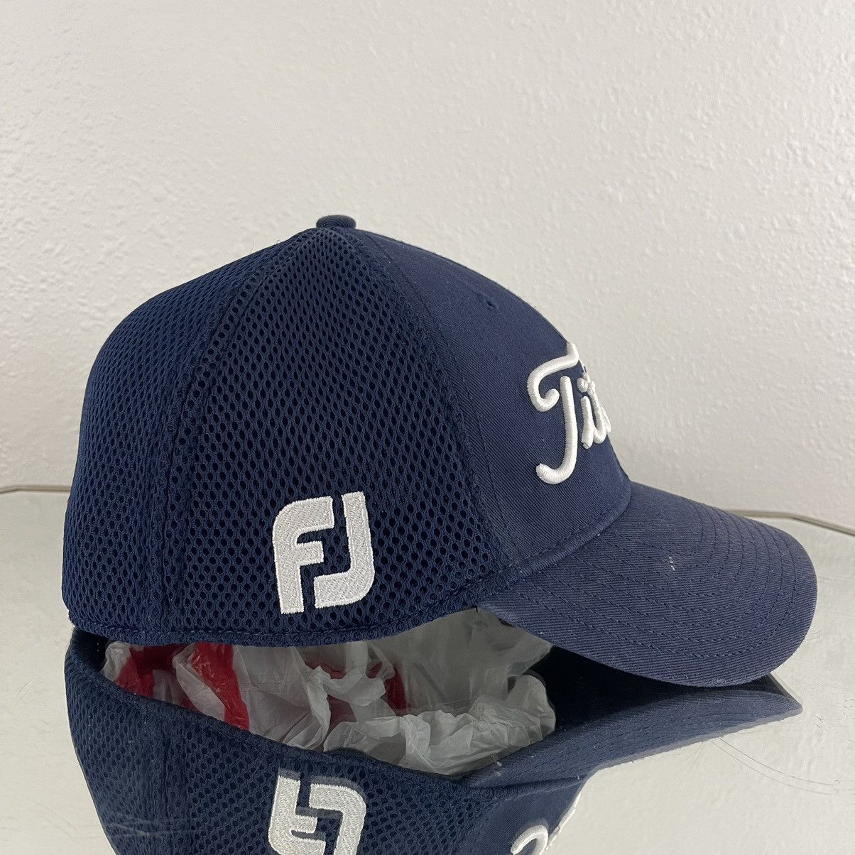 Titleist TITLEIST Navy Blue White Unisex Tour Elite Baseball Cap Hat Size ONE SIZE - 2 Thumbnail
