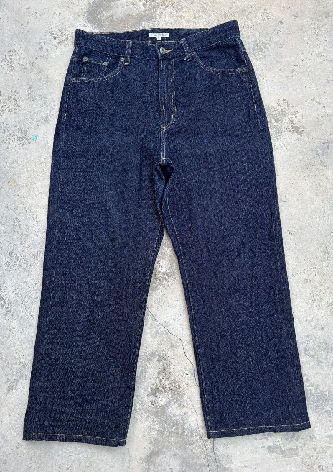 Yohji Yamamoto Vintage Baggy Jeans Japanese Studio Clip Wide Baggy Jeans Size US 31 - 5 Thumbnail