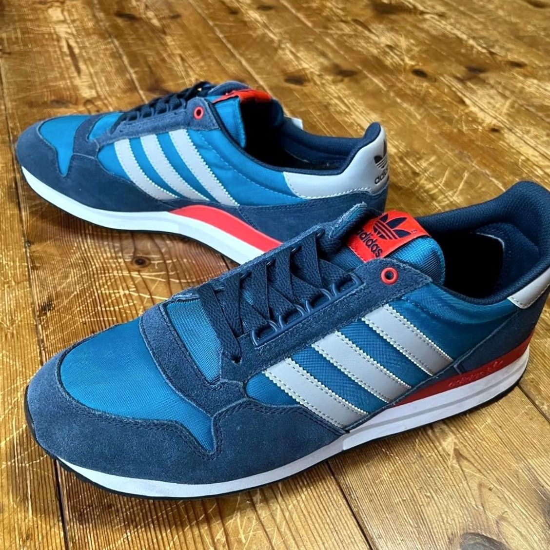 Adidas Deadstock Adidas Originals ZX500 Og Herblu Mgsoft Red M25394 Men Us10.5 - Greenish Navy Sneaker Size US 11 / EU 44 - 2 Thumbnail