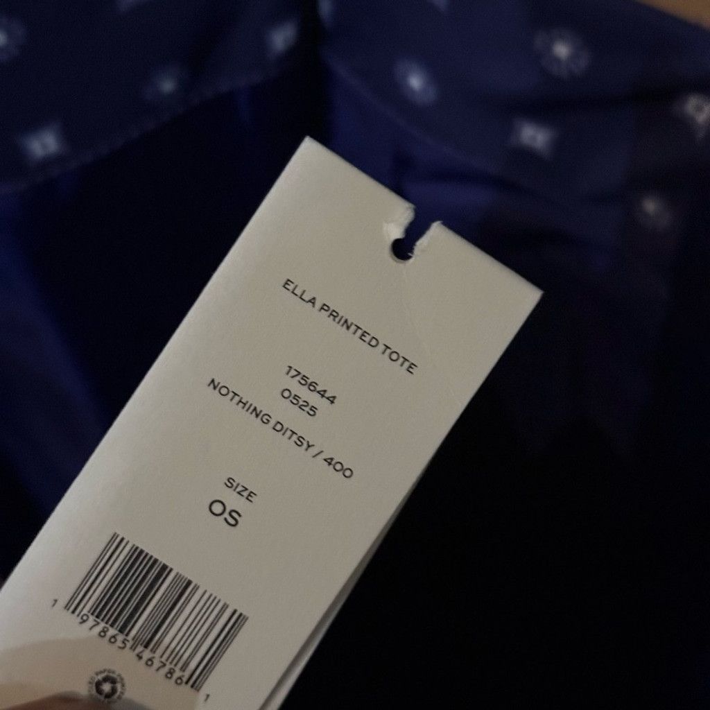 Tory Burch Tory Burch Blue Patterned Tote Size ONE SIZE - 7 Thumbnail