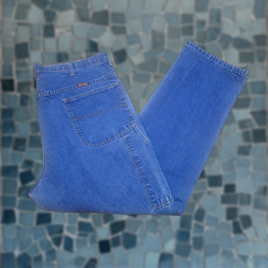 Wrangler VINTAGE Wrangler Big Ben Carpenter Pants Made in USA Work Jeans Blue 38x29 Unisex Adults Size US 38 / EU 54 - 1 Thumbnail