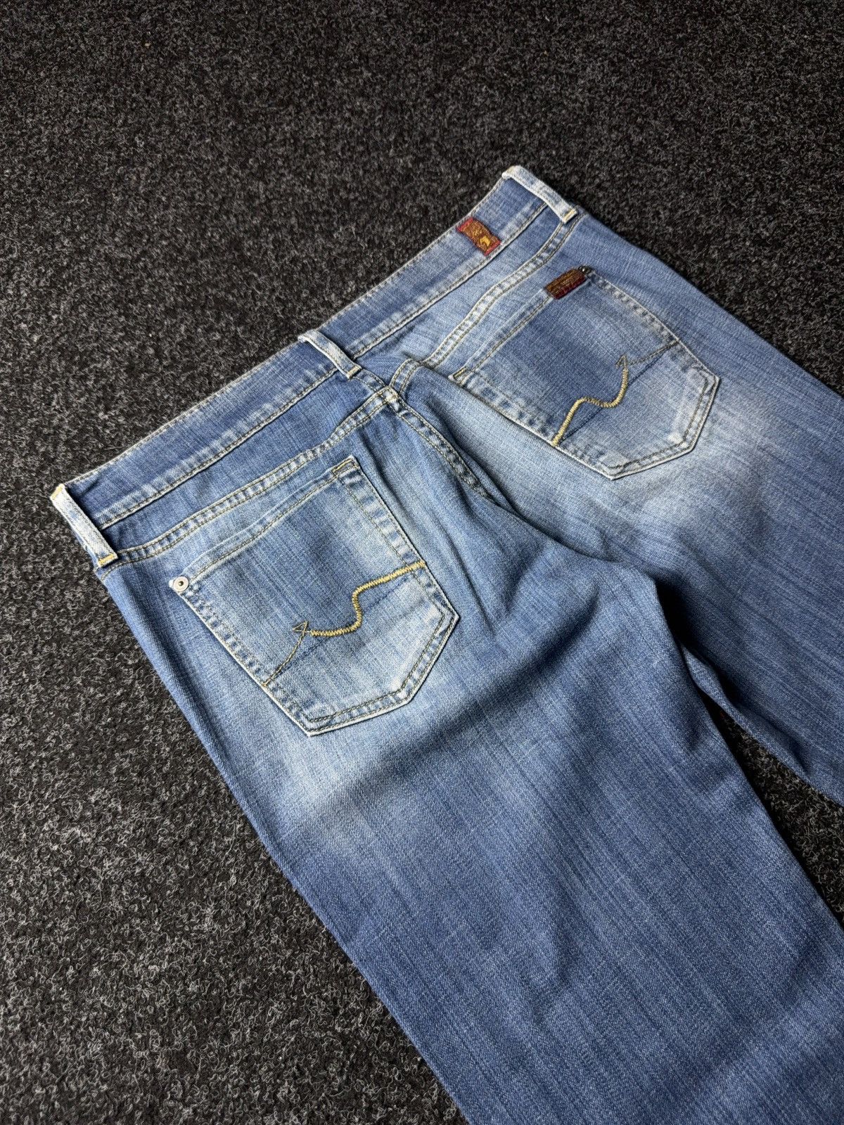 7 For All Mankind 7 For All Mankind Bootcut Wide Leg Vintage Blue Denim Jeans Size 30" / US 8 / IT 44 - 16 Thumbnail