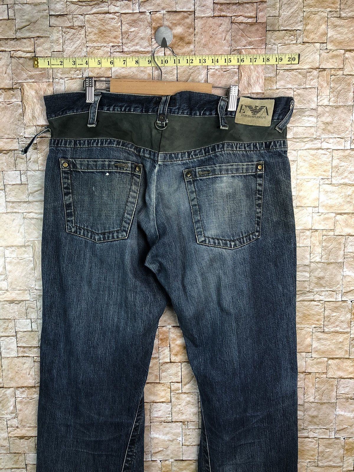 Emporio Armani Emporio Armani Blue ripped distressed Denim Pants #7582 Size US 40 / EU 56 - 12 Thumbnail