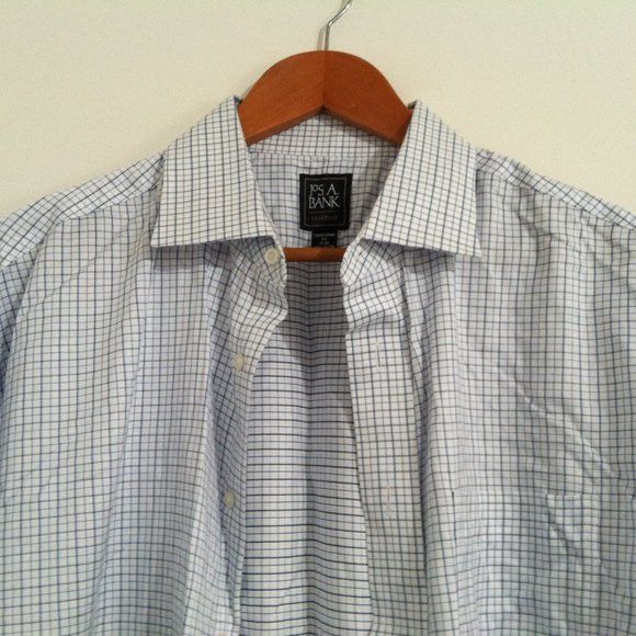 Jos. A. Bank JOS.A.BANK MENS WHITE 100%COTTON DRESS SHIRT SIZE: 17-33 Size US XL / EU 56 / 4 - 2 Thumbnail