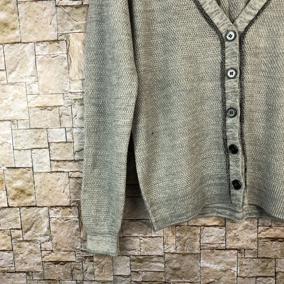 Japanese Brand Alpha Club Grey Cardigan Knitwear #A1180 Size US M / EU 48-50 / 2 - 7 Thumbnail