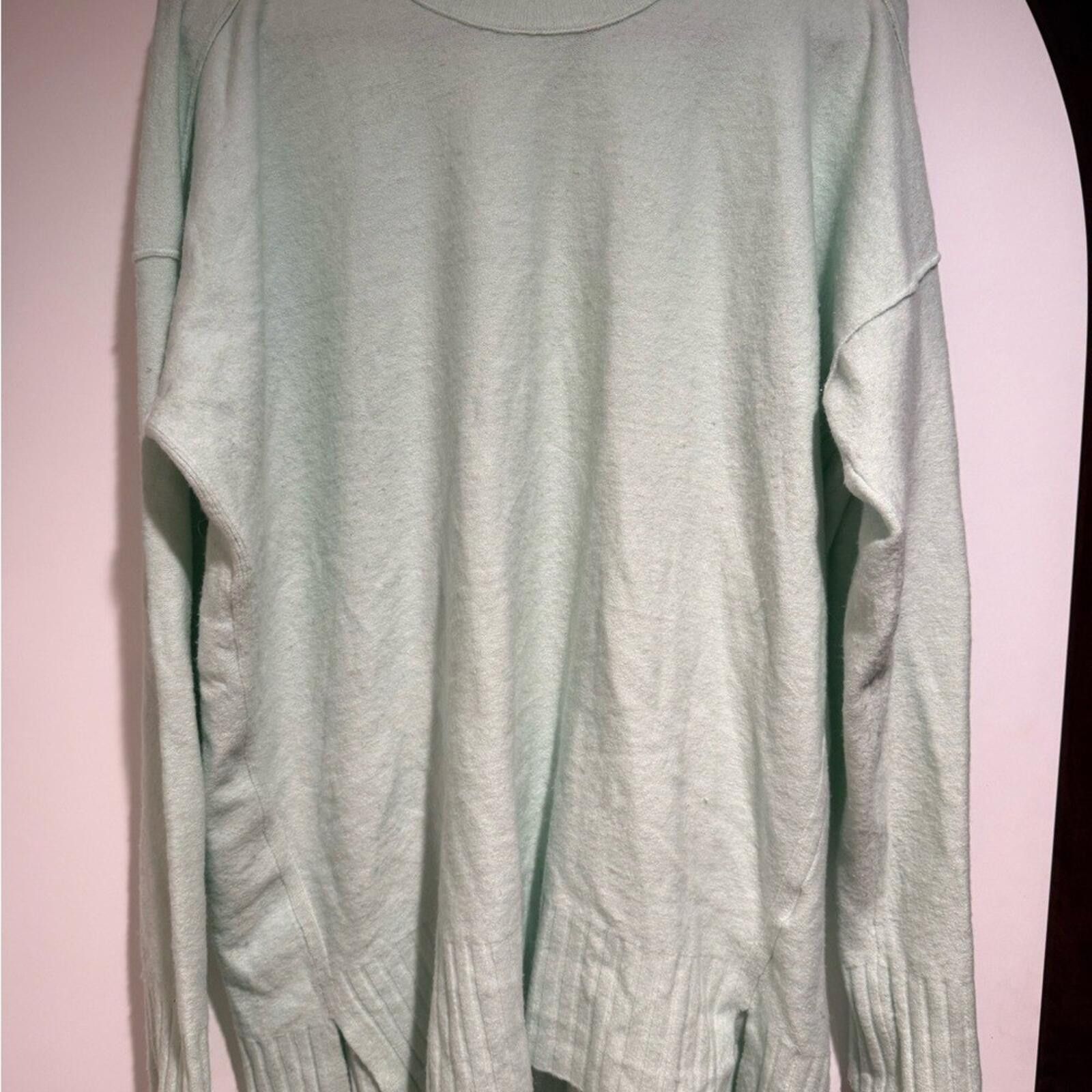 Free People Free People Phoebe Pullover Light Green Crew Neck Sweater L Size L / US 10 / IT 46 - 7 Thumbnail