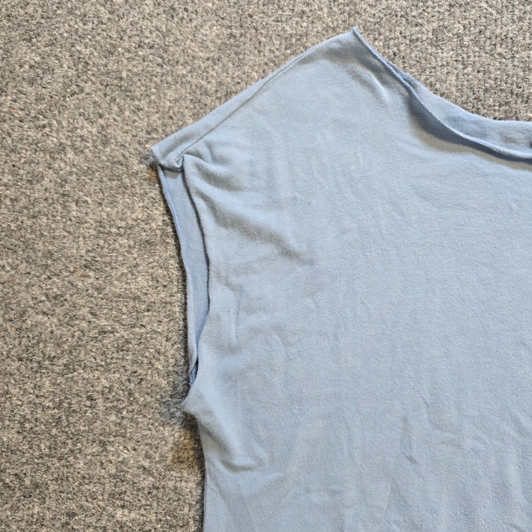 Vintage Cutloose Top Womens Tunic Short Sleeve Blue Size M Jersey Cotton Blend Stretch Casual Shirt Womens Size M / US 6-8 / IT 42-44 - 4 Thumbnail