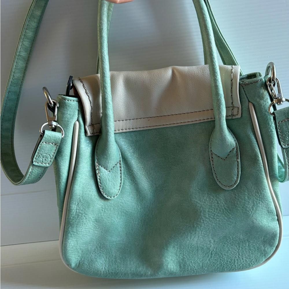 Designer Vintage David Jones minth Leather Purse Size ONE SIZE - 2 Thumbnail