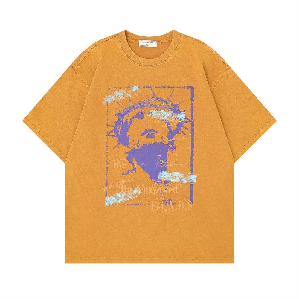 Japanese Brand American Vintage Distressed T-Shirt with Portrait Print Size US M / EU 48-50 / 2 - 1 Thumbnail