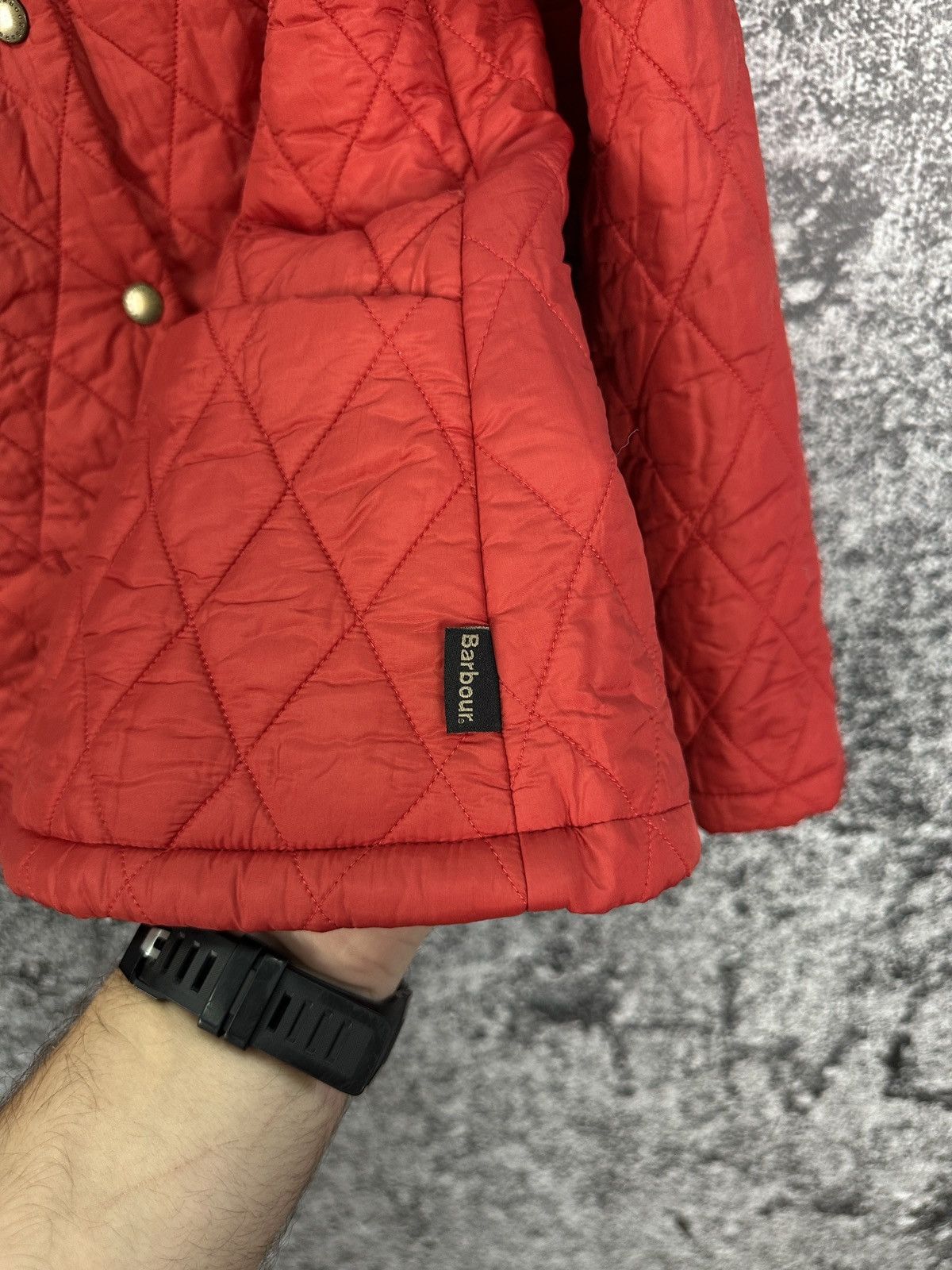 Barbour Barbour Shaped F/Weight Quilt Short Jacket Red Size 12 Size M / US 6-8 / IT 42-44 - 4 Thumbnail