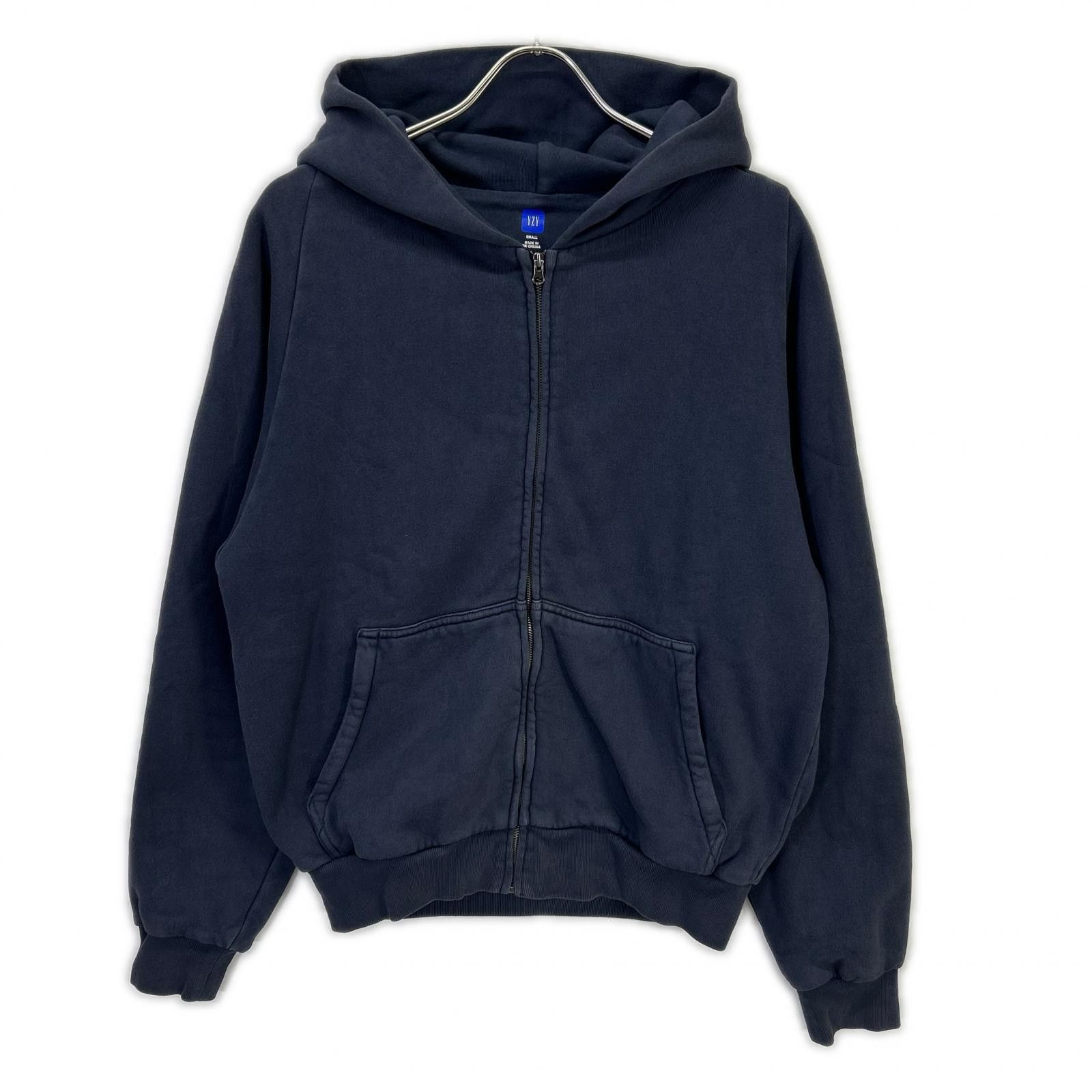 Balenciaga × Gap × Kanye West Yeezy Gap Zip-Up Hoodie Navy | Grailed