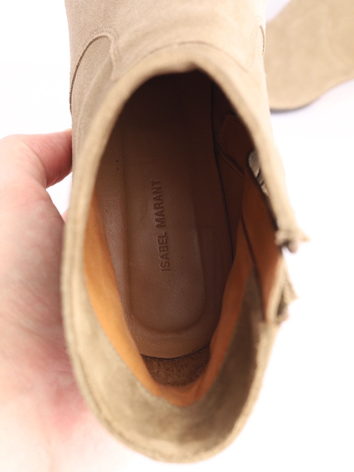 Isabel Marant Isabel Marant Suede Beige Olive Heel Shoes Boots Deone Ankle Size US 7 / IT 37 - 11 Thumbnail