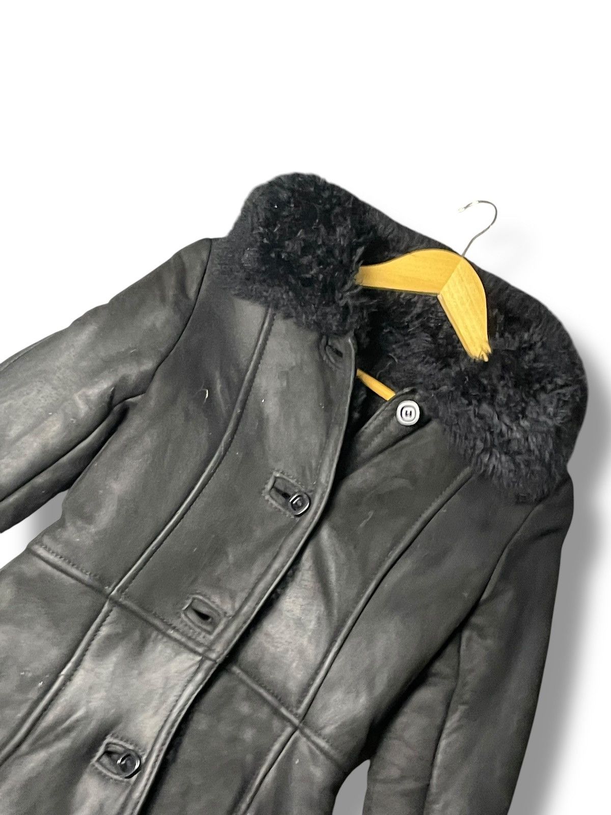Japanese Brand × Vintage JAPANESE BRAND LEATHER SUEDE WITH FUR JACKET (85) Size XXS / US 00 / IT 34 - 5 Thumbnail