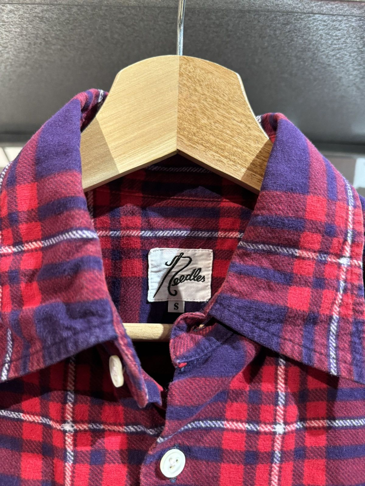 Needles Needles Unfinished Frayed Bottom Flannel Shirt Size US M / EU 48-50 / 2 - 2 Thumbnail