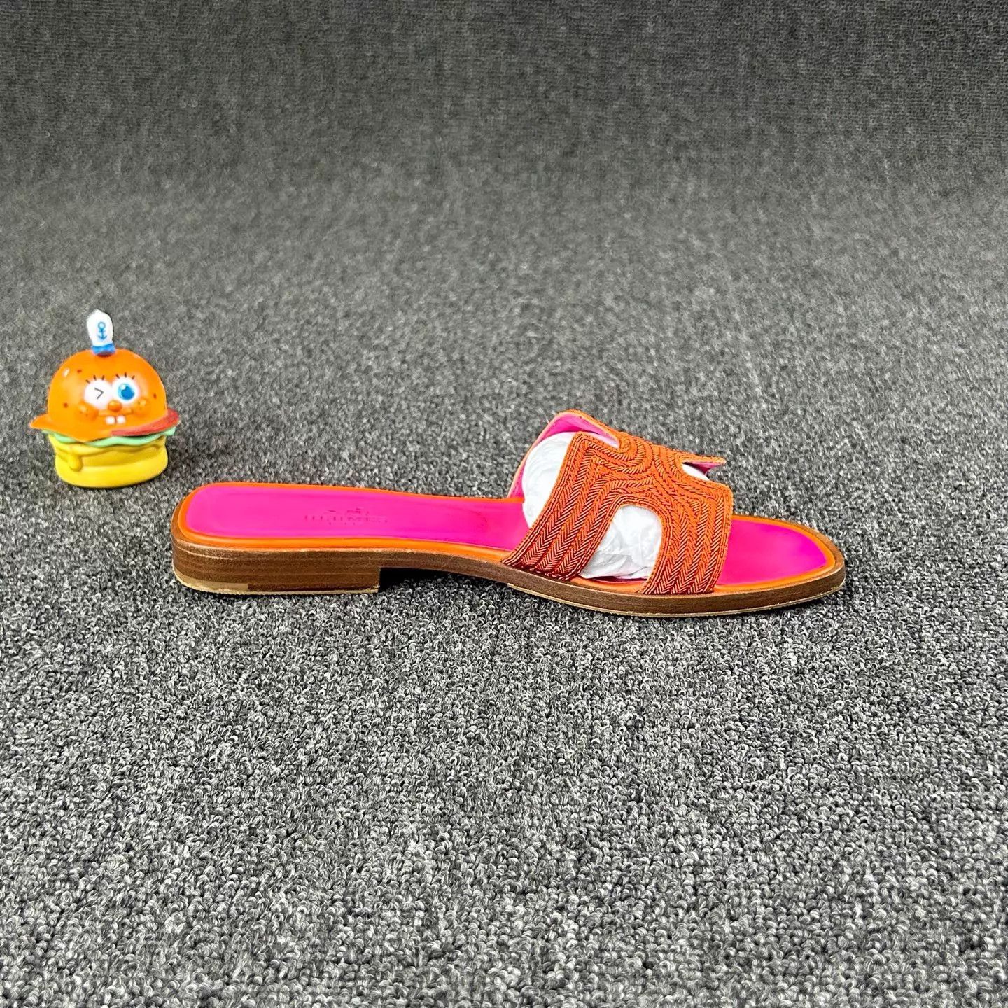 Hermes Hermès Rose Pink H Slide 35.5 Orange Panel Size US 5 / IT 35 - 4 Thumbnail