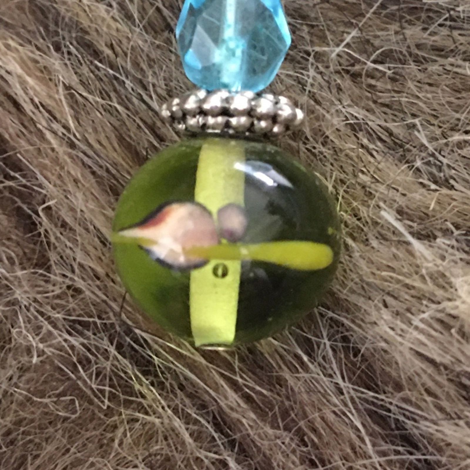 Handmade Handcrafted glass bead lever back earrings Size ONE SIZE - 4 Thumbnail