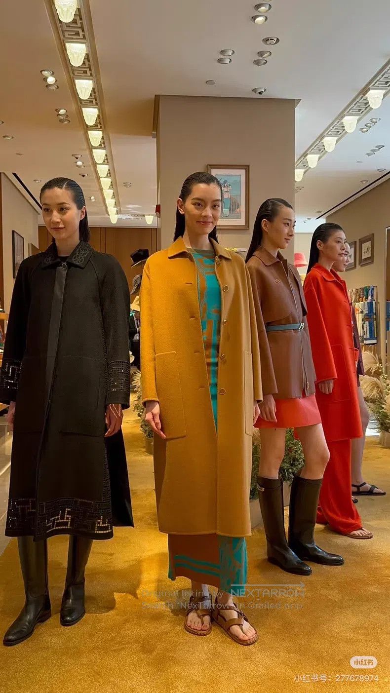 Hermes Hermes Maple leaf long cashmere coat Size XXS / US 00 / IT 34 - 9 Thumbnail
