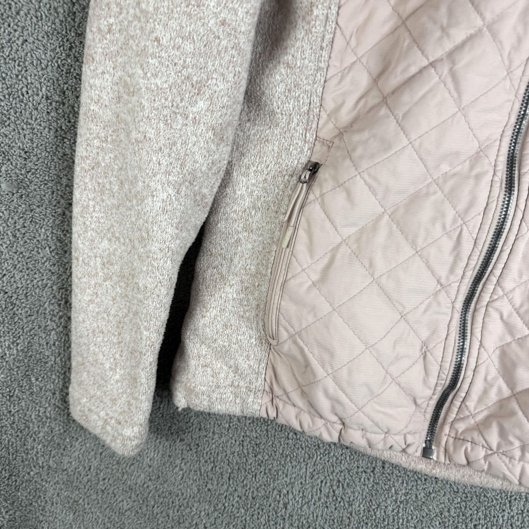 New Balance New Balance Jacket Womens M Pink Hooded Fleece Full Zip Quilted Running & Training Size M / US 6-8 / IT 42-44 - 2 Thumbnail