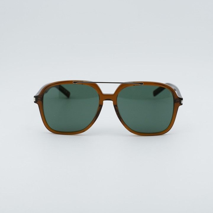 Saint Laurent Paris Saint Laurent SL545 004 Sunglasses Brown Aviator Frame Size ONE SIZE - 7 Thumbnail