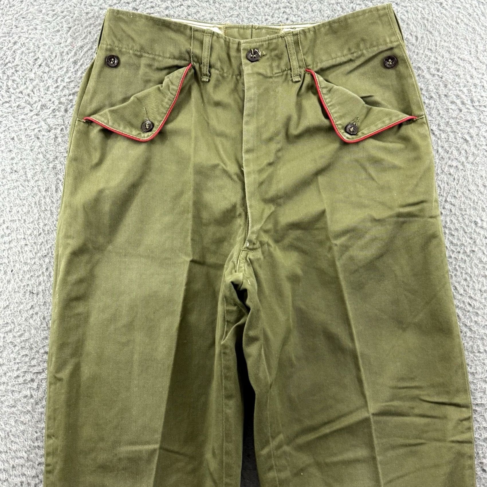 Vintage VINTAGE Boy Scouts Of America Pants Mens 26x28 Green Pleated Slacks 70s Outdoor Chino Shirt? Size US 26 / EU 42 - 3 Thumbnail