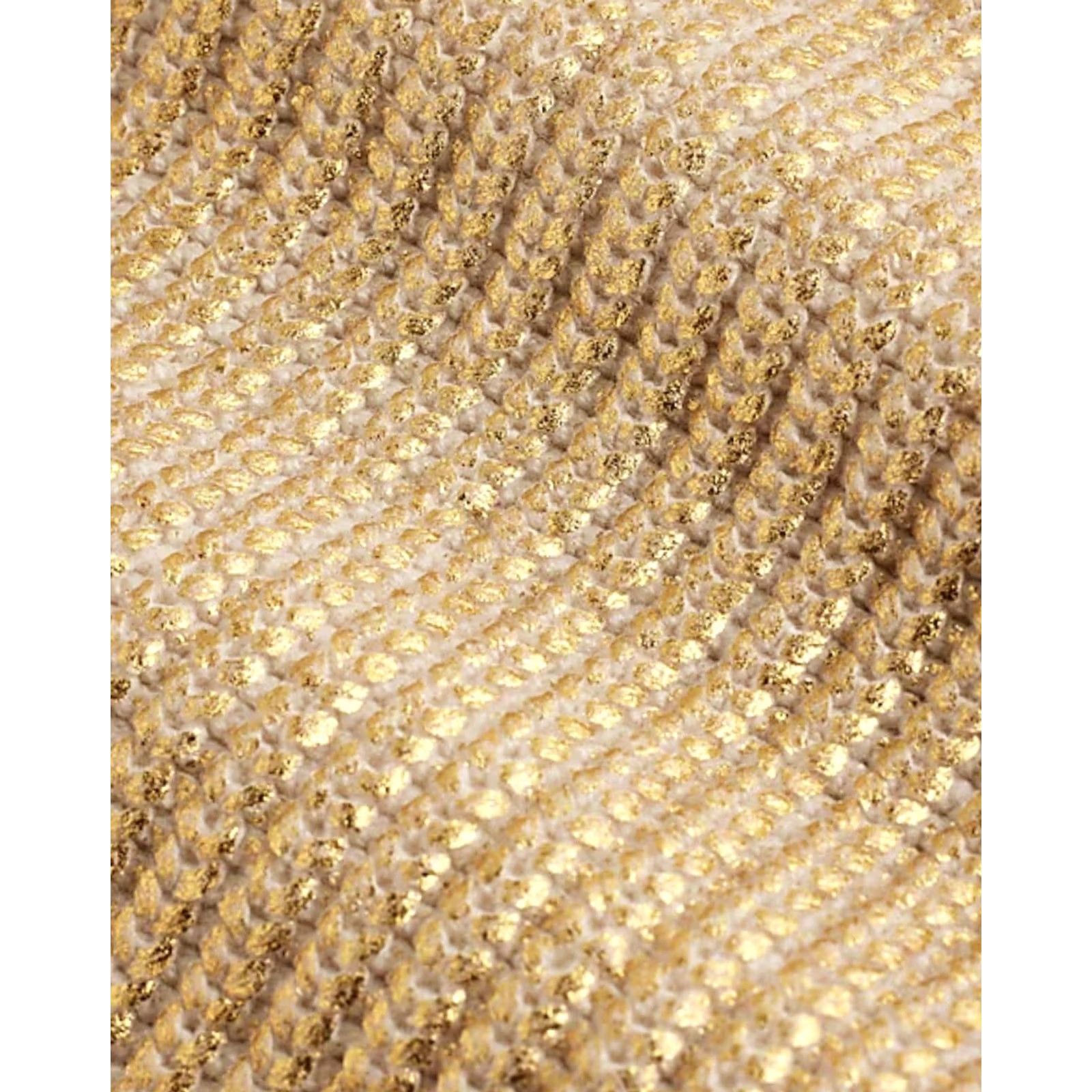 Express VINTAGE Express Women Sandshell Gold Foil Oversized Rib Knit Crewneck Tunic Sweater XS Size XS / US 0-2 / IT 36-38 - 5 Thumbnail