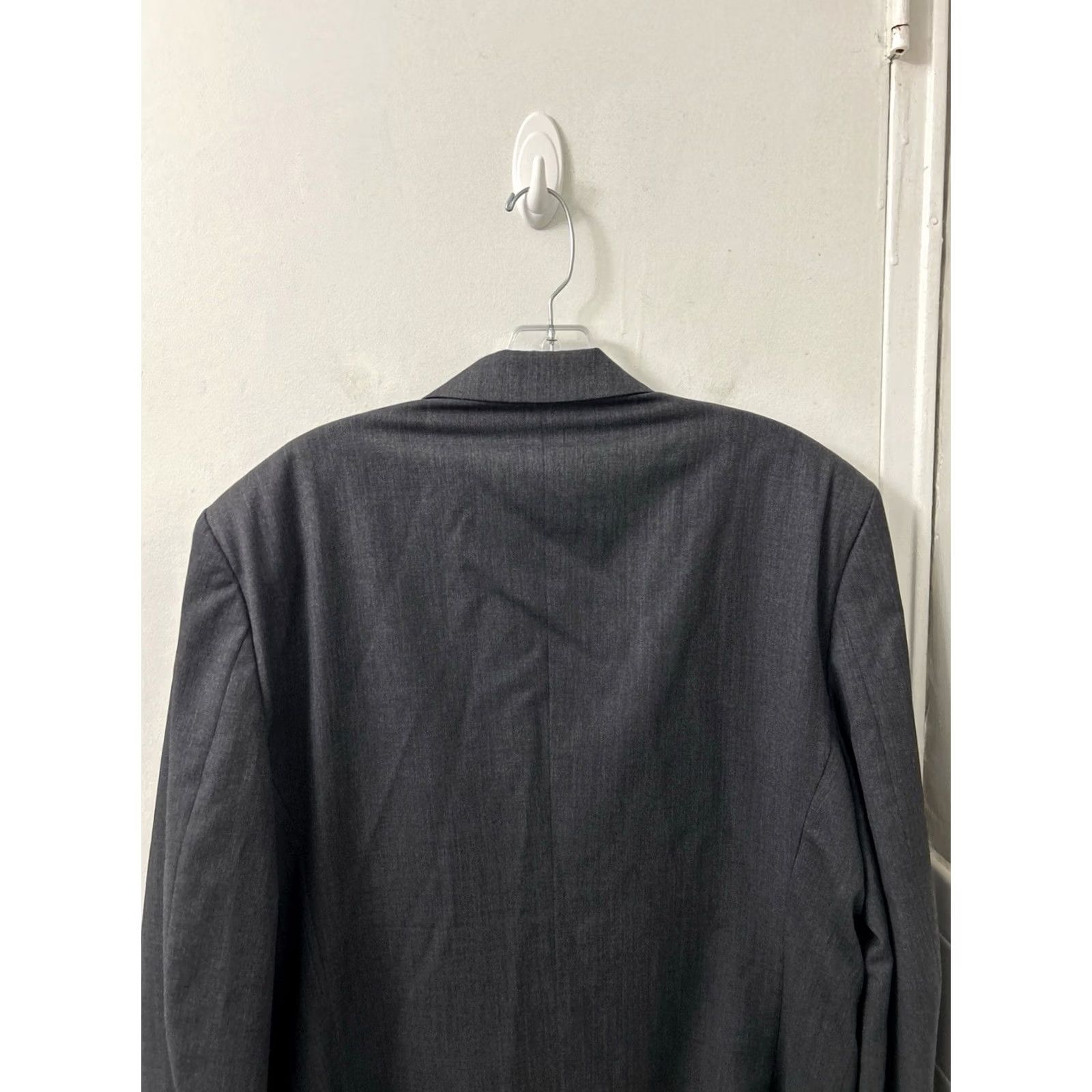 Banana Republic Banana Republic Blazer Mens 46L Charcoal Gray 100% Wool 2-Button Suit Jacket Size 46R - 7 Thumbnail
